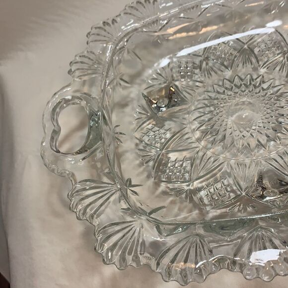 Pasari Vintage Crystal Cut Glass Square Candy Dish - Picture 4 of 7